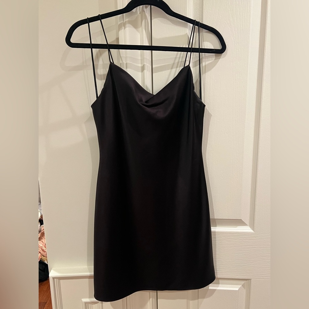 Alice + Olivia Black Slip Dress